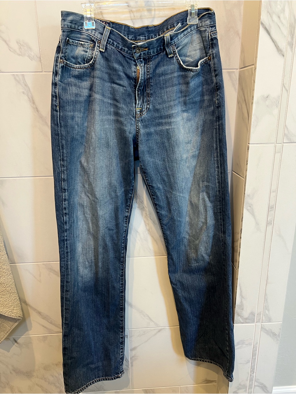 Mens Lucky Brand Blue Jeans 35 Size 34